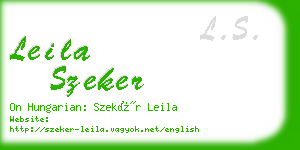 leila szeker business card